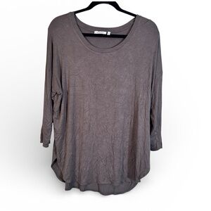 Babaton Aritzia Brown Blouse Womens L Closet Staple Basic Minimalist Capsule Top